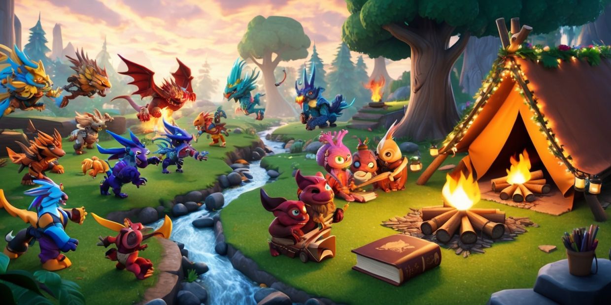 Digital Critters: Strategic Battles and Immersive Camp Crafting in a Playful Realm