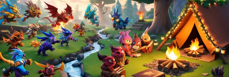 Digital Critters: Strategic Battles and Immersive Camp Crafting in a Playful Realm
