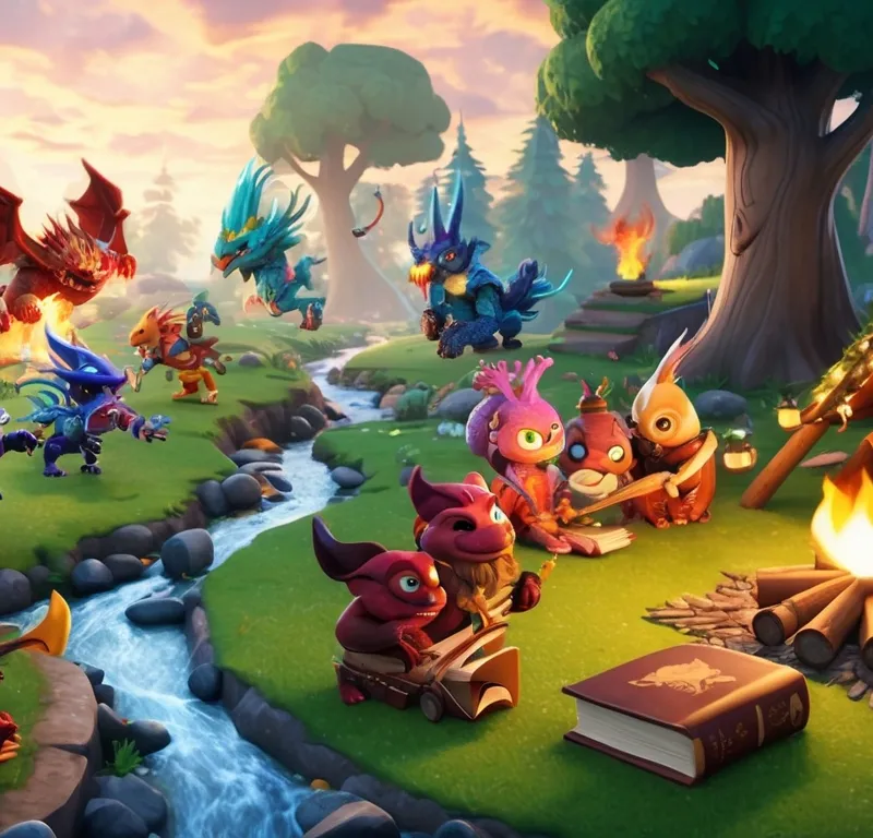 Digital Critters: Strategic Battles and Immersive Camp Crafting in a Playful Realm