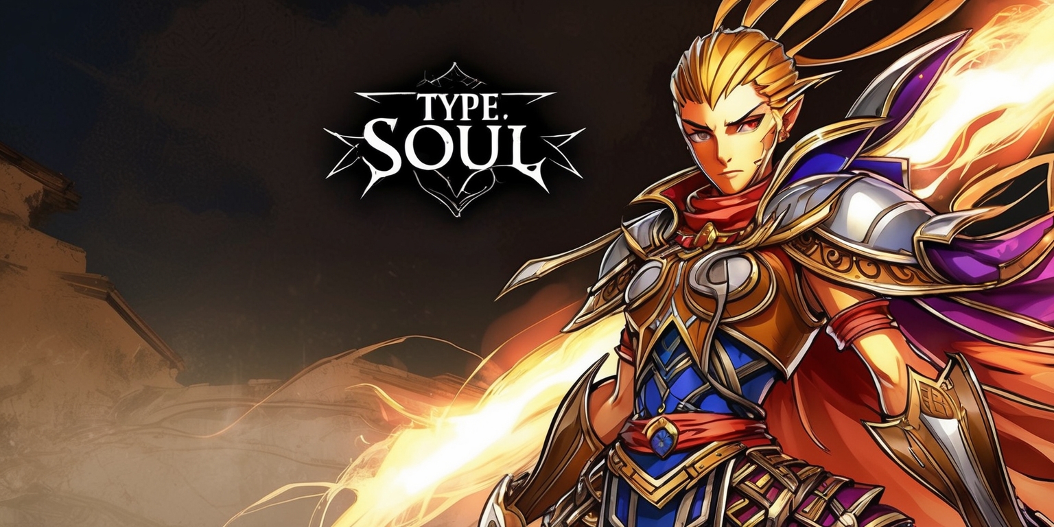 A vibrant digital illustration of a fictional character from the Type Soul game, with intricate details and bold lines, set against a dark fantasy background with muted earthy tones, the character's facial features are defined with sharp jawlines and piercing eyes, their skin has a warm golden undertone, they wear an elaborate costume with metallic accents and ornate patterns, in the foreground, a subtle glow emanates from the character's arms and hands, hinting at their unique abilities, the image is rendered in a dynamic style with a mix of warm and cool colors, the overall mood is one of intense energy and mystical power, with the character posed in a heroic stance, exuding confidence and strength.